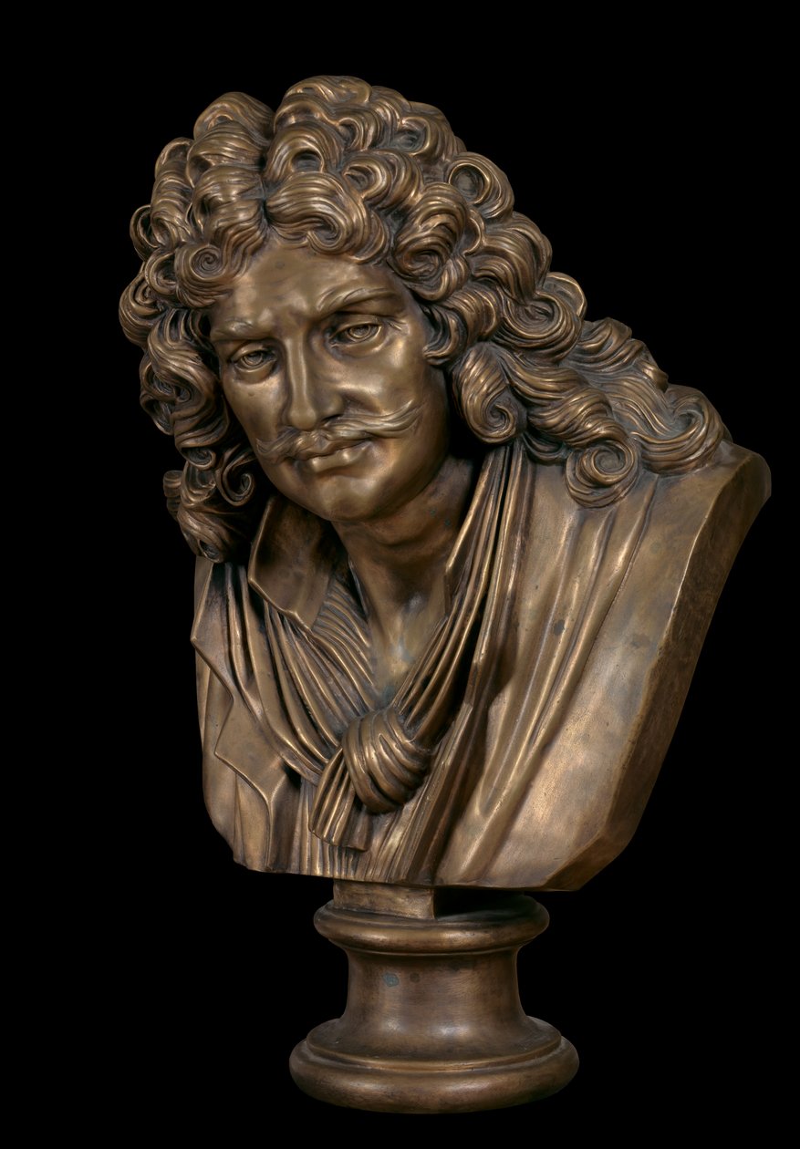 Moliere bronz mellszobra alkotó: Jean Jacques Caffieri