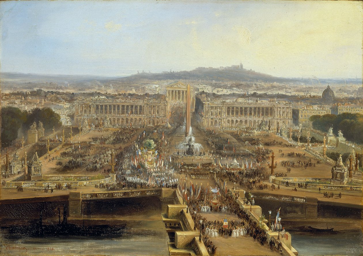 Az új alkotmány ünnepe, Place de la Concorde, 1848. május 21. (olaj, vászon) alkotó: Jean Jacques Champin