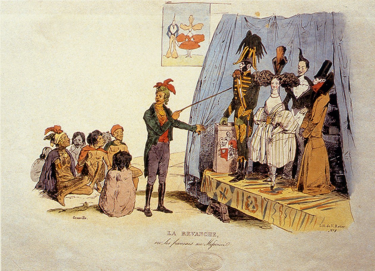 Bosszú vagy a franciák Missouriban, 1829 alkotó: Jean Jacques Granville