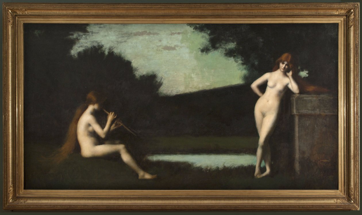 Egloga, 1879 körül (olaj, vászon) alkotó: Jean Jacques Henner