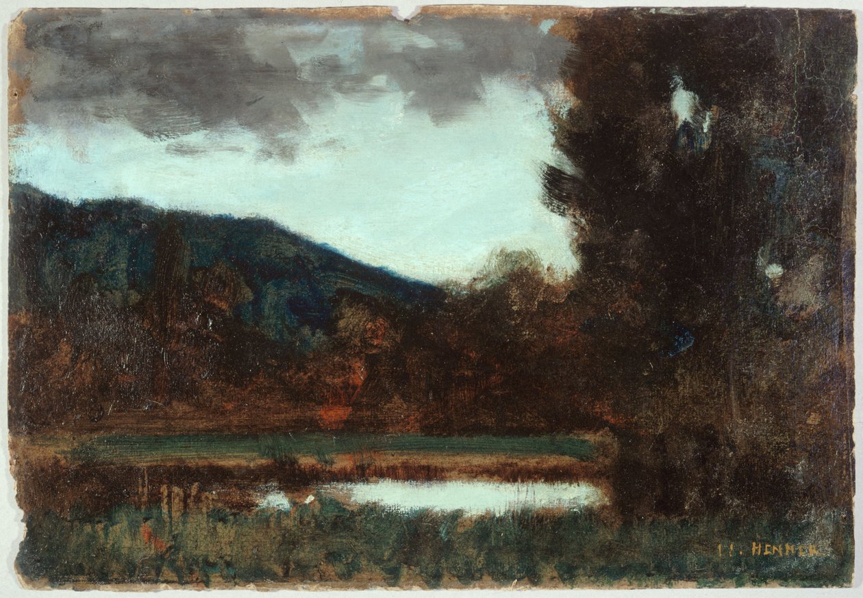 Elzászi tájkép, alkonyat, 1879 és 1888 között (olaj) alkotó: Jean Jacques Henner