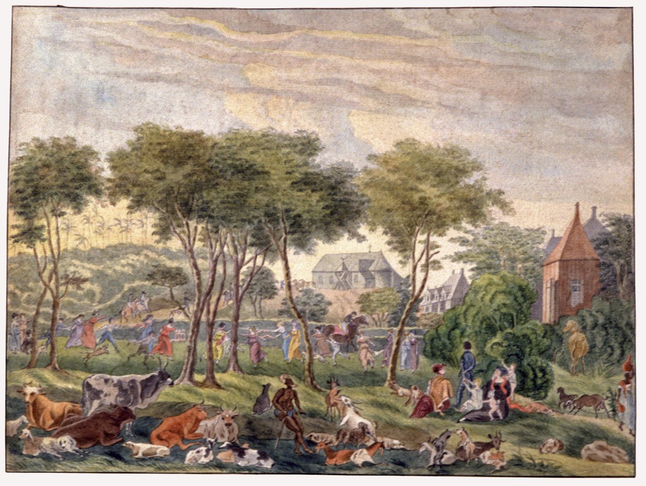Réunion-sziget. 1813 (akvarell) alkotó: Jean Joseph Patu de Rosemont