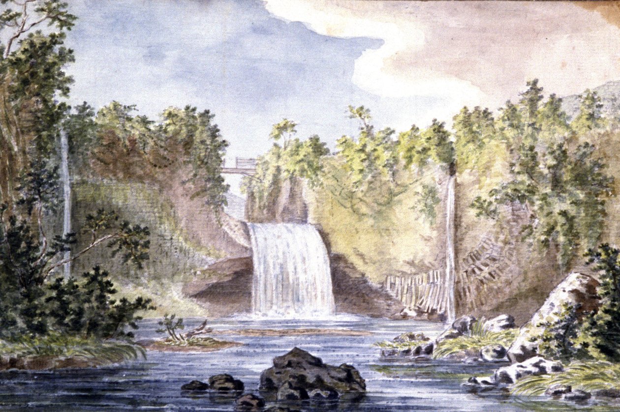 Sziklavízesés Réunion szigetén alkotó: Jean Joseph Patu de Rosemont