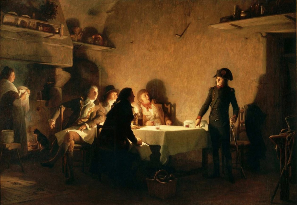 Angol: Beaucaire vacsorája, 1793. július 28. n alkotó: Jean Jules Antoine Lecomte du Nouy