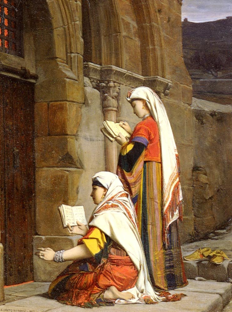Chretiennes Au Tombeau De la Vierge, Jeruzsálem Keresztény nők a Szűz sírjánál, Jeruzsálem alkotó: Jean Jules Antoine Lecomte du Nouy