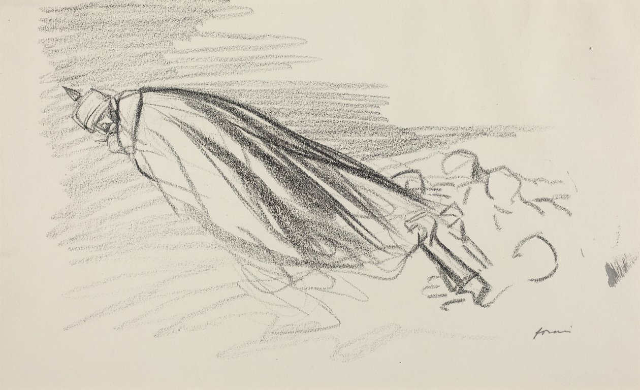 Az első órában. Sire! hol vagyunk a friss és örömteli háborúval, 1914-1919 körül (ceruza, papír) alkotó: Jean-Louis & Caran D