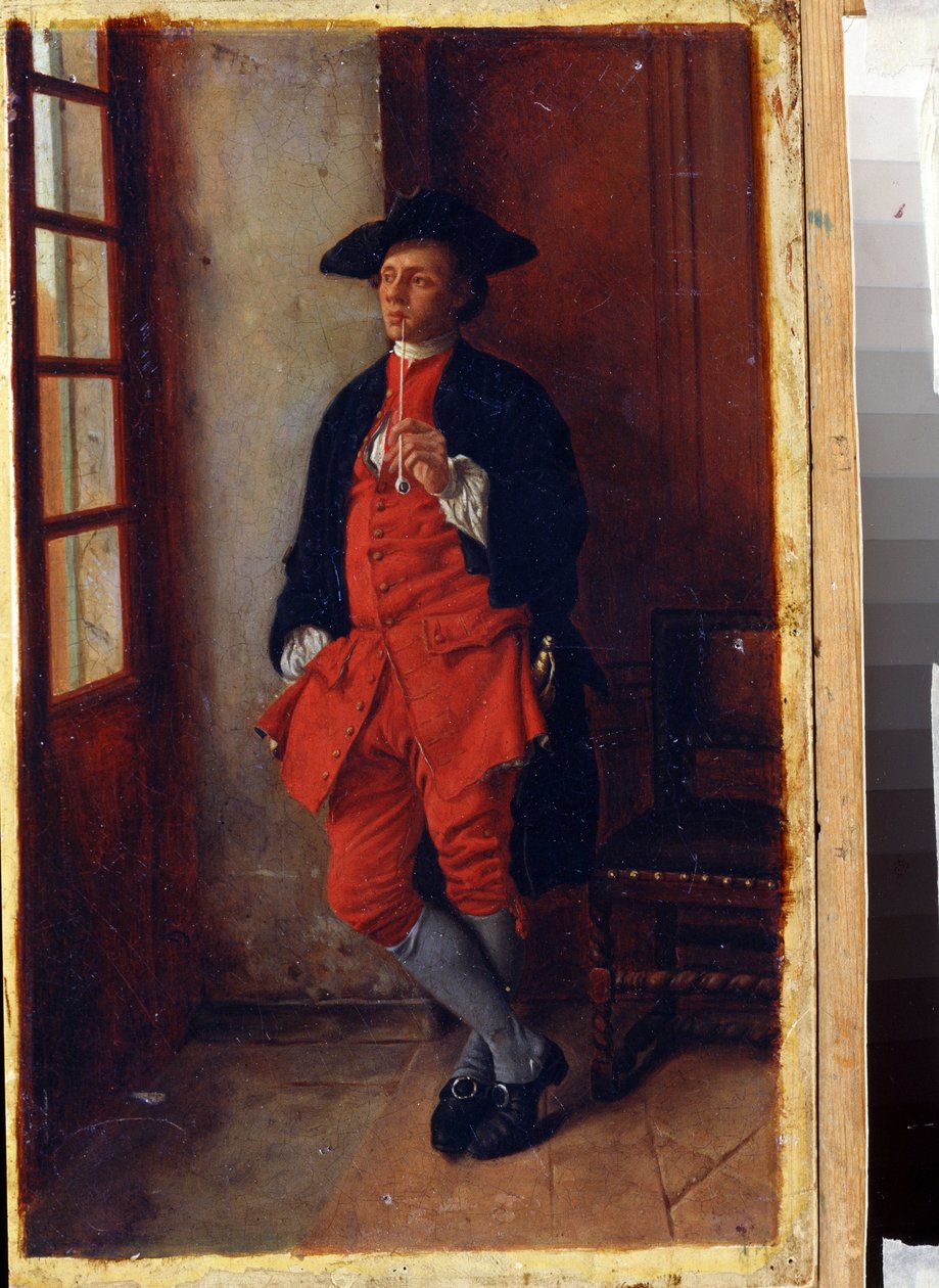 Dohányzó. Cigarettázni. Ernest Jean Louis Meissonier (1815-1891) festménye alkotó: Jean Louis Ernest Meissonier