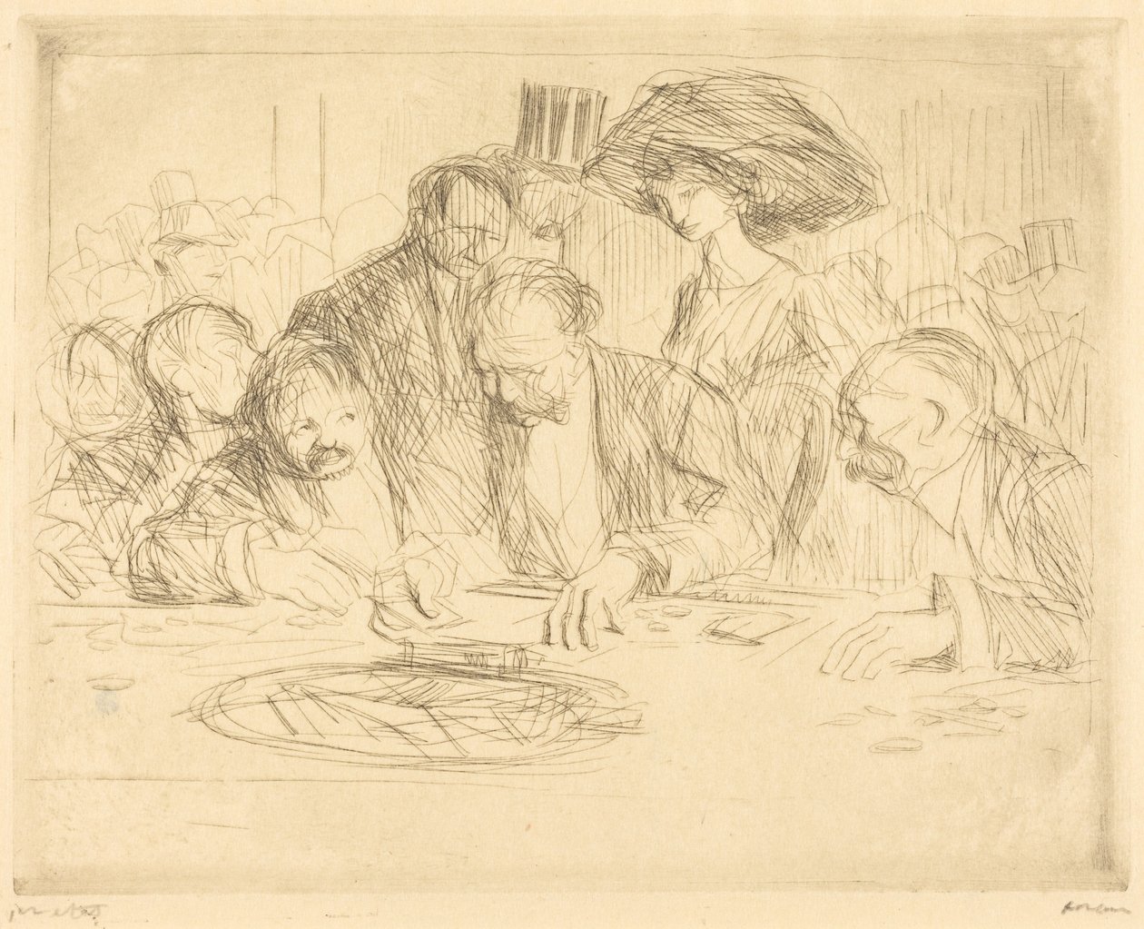 A játékasztalnál (2. táblakép) (At the Gambling Table) (második táblakép) alkotó: Jean-Louis Forain