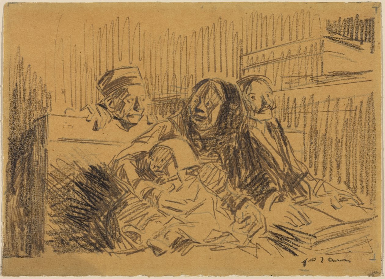 Verteidiger und Angeklagter alkotó: Jean-Louis Forain