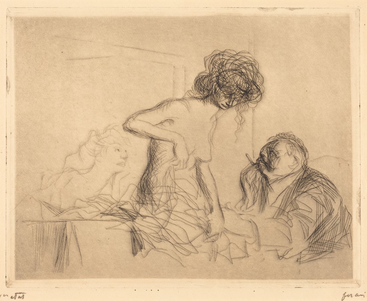 Magánrendelőben (1. táblakép) (In a Private Room) (first plate) alkotó: Jean-Louis Forain