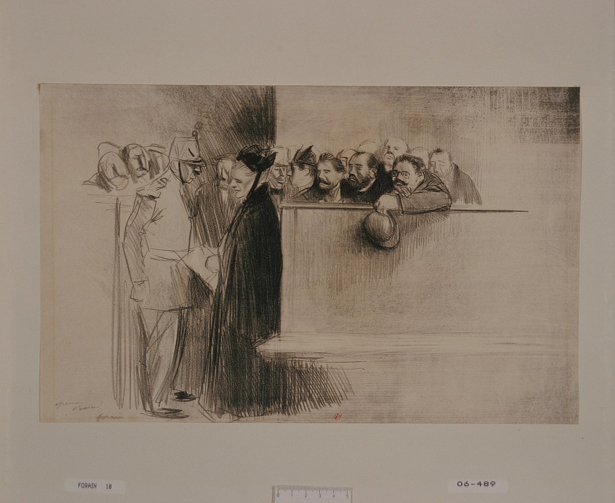 A tárgyalás (3. kép) alkotó: Jean-Louis Forain