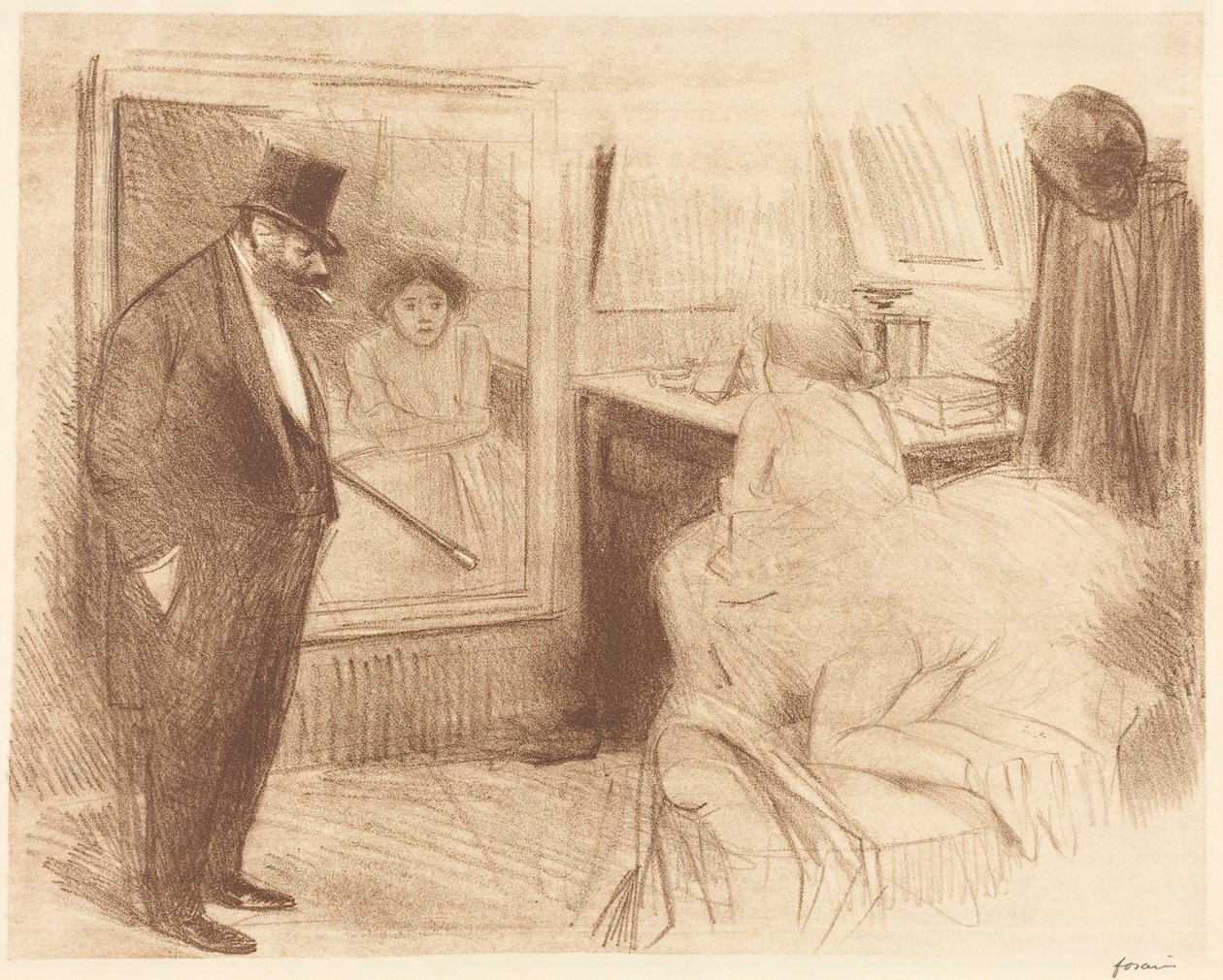 A táncosnő öltözője (2. táblakép) (The Dancer’s Dressing Room) (második táblakép) alkotó: Jean-Louis Forain