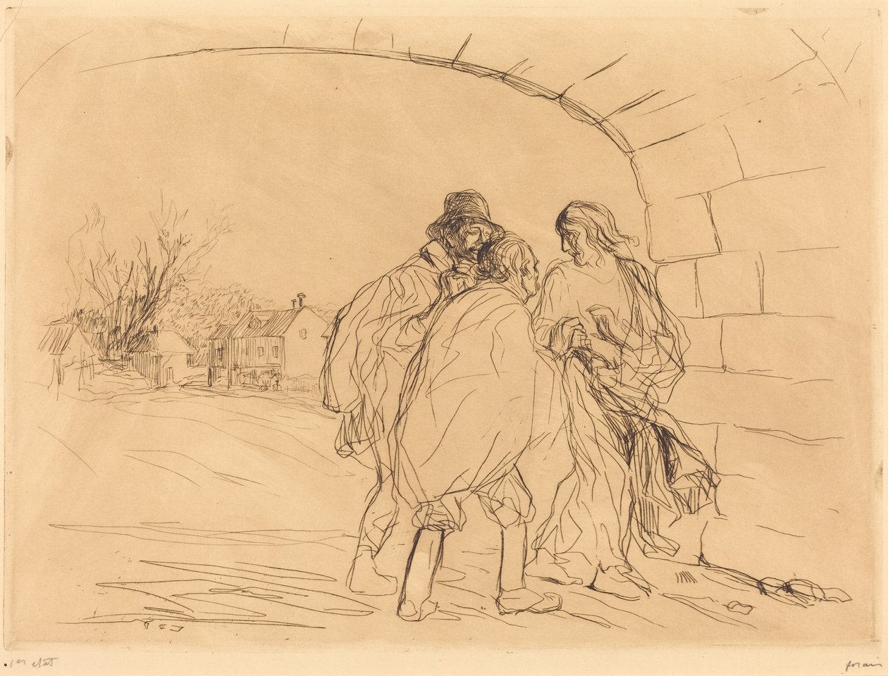 Találkozás az ív alatt (első tábla) alkotó: Jean-Louis Forain