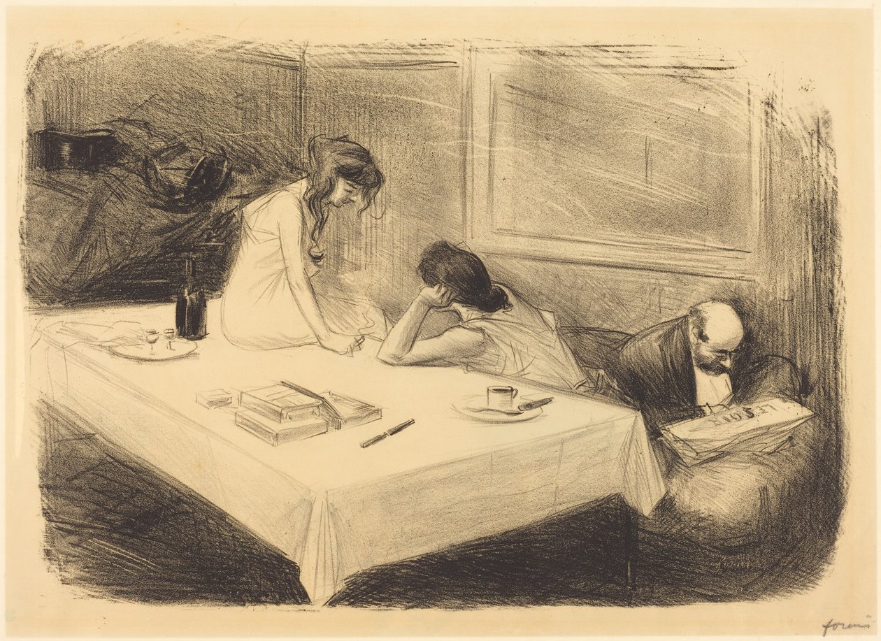 A magánszoba (1. táblakép) (The Private Room) (first plate) alkotó: Jean-Louis Forain