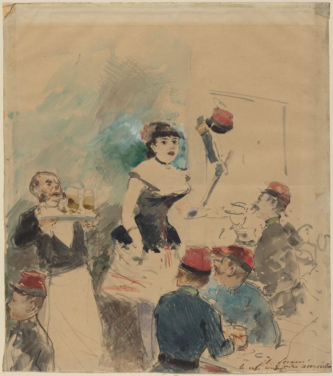 A tartalékosok kávéházi koncertje alkotó: Jean-Louis Forain