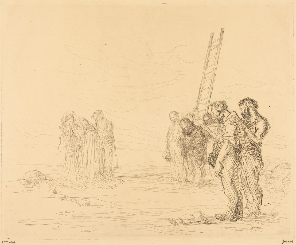 A kálvária (1. táblakép) (Calvary) (first plate) alkotó: Jean-Louis Forain