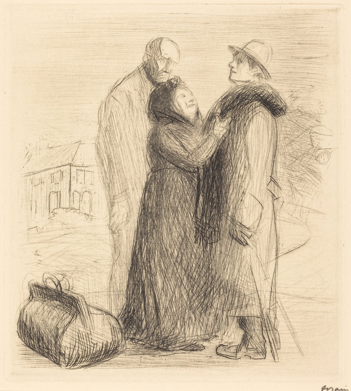 A tékozló fiú távozása (1. táblakép, függőleges) (The Departure of the Prodigal Son) (first plate, vertical) alkotó: Jean-Louis Forain