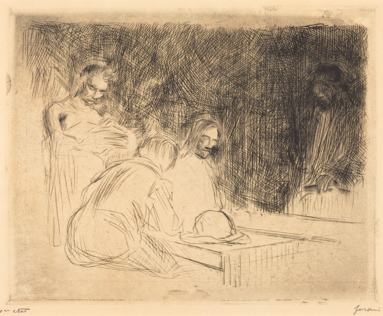Vacsora Emmauszban (harmadik tábla) alkotó: Jean-Louis Forain