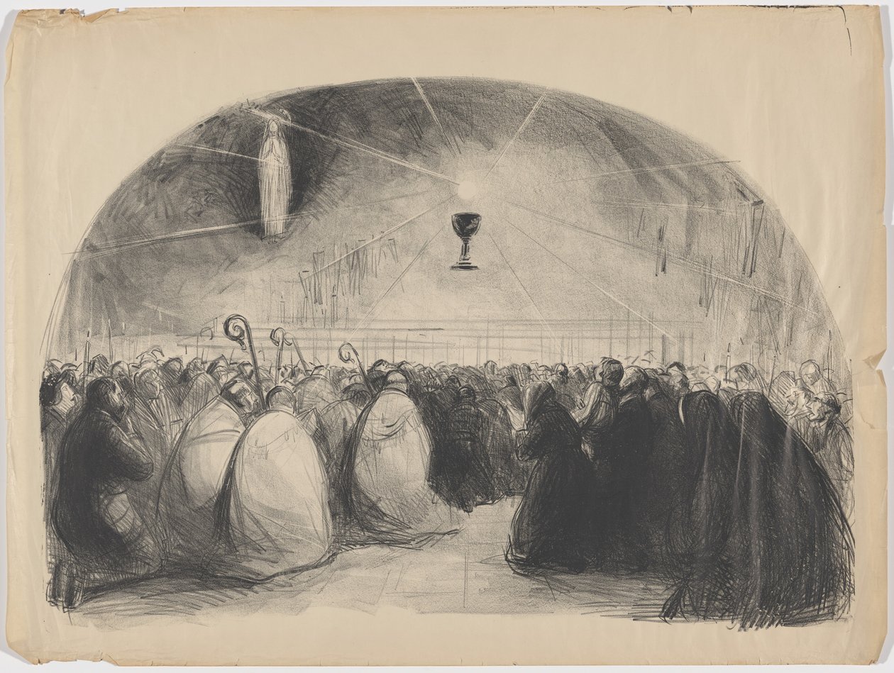 Lourdes, 1914, a 25. Nemzetközi Eucharisztikus Kongresszus alkotó: Jean-Louis Forain