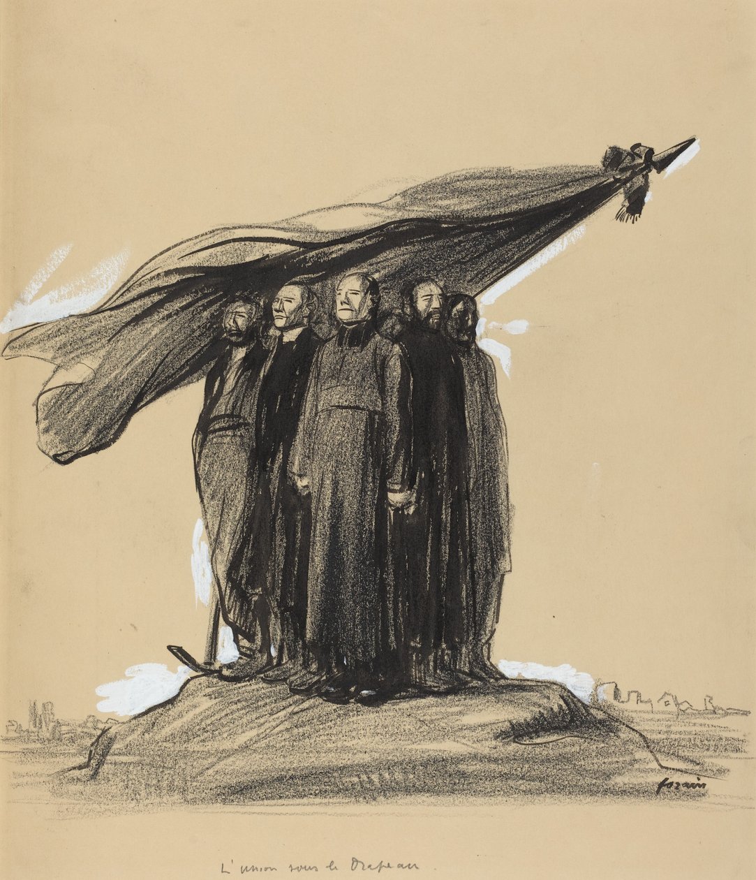 Az egyesülés a zászló alatt alkotó: Jean-Louis Forain