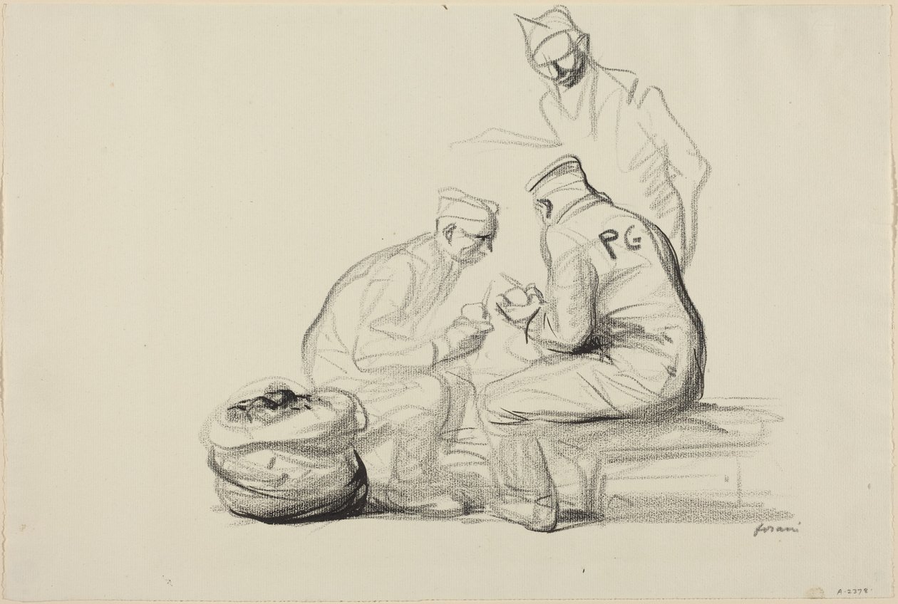 Poilu és a német hadifoglyok alkotó: Jean-Louis Forain