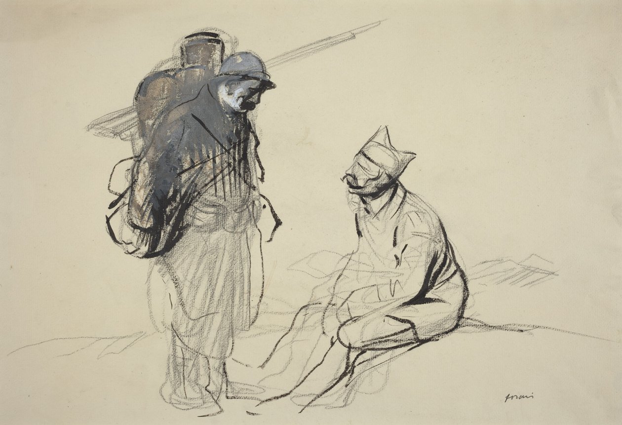 Poilu és Tommy beszélgetnek alkotó: Jean-Louis Forain