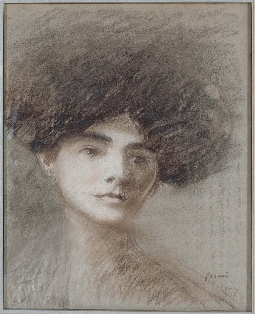 Henri de Régnier asszony portréja, születési neve: Marie de Hérédia, 1907 alkotó: Jean-Louis Forain