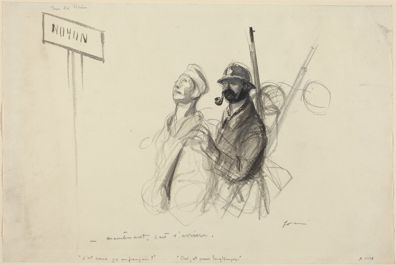 A Rajnán. – most már a hátország. alkotó: Jean-Louis Forain