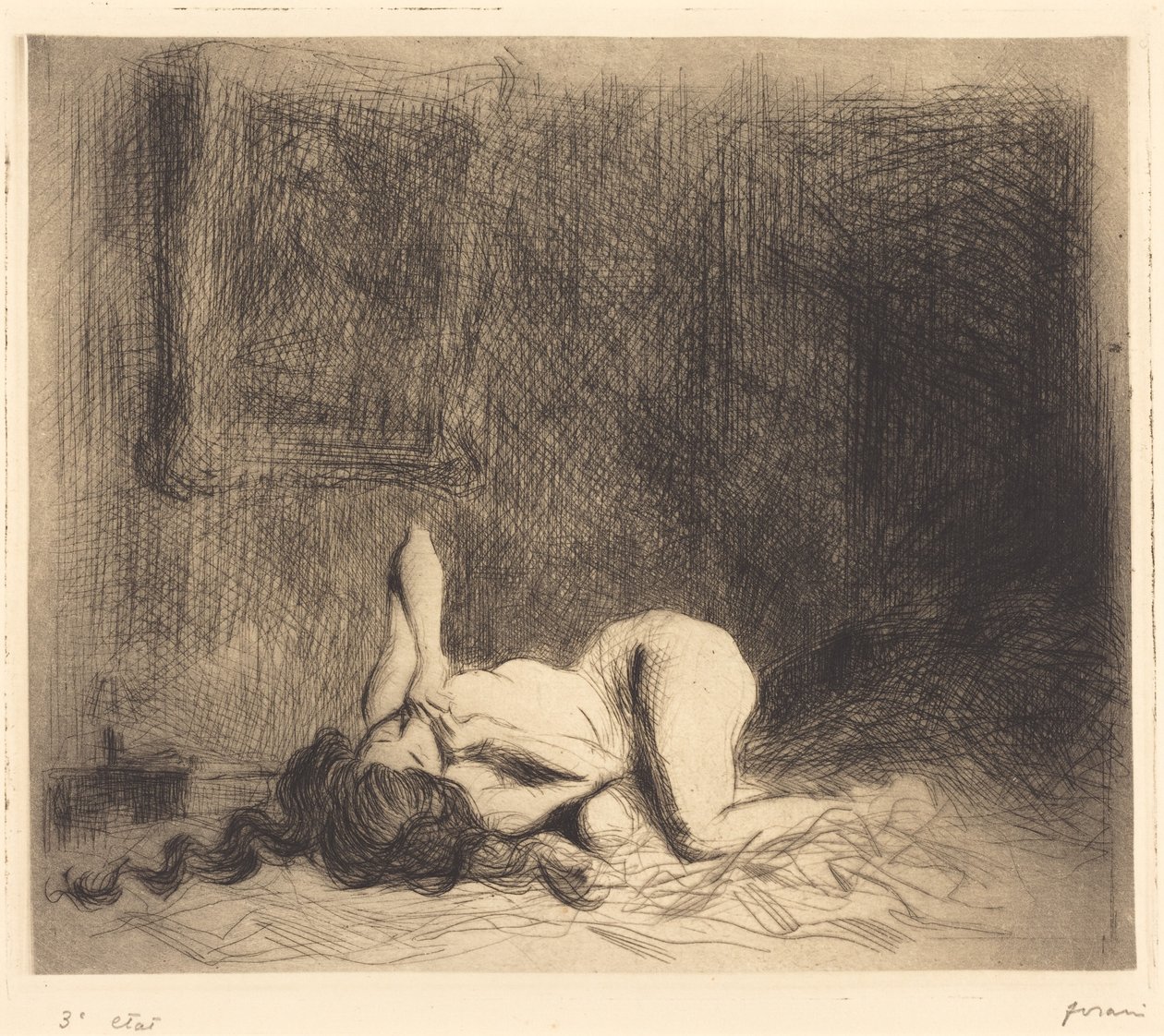 Az ágyon alkotó: Jean-Louis Forain