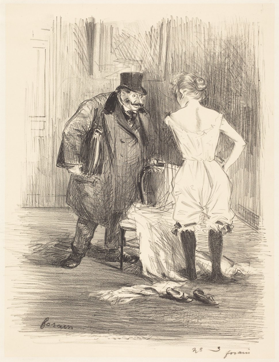 Egy roham (A Seizure) alkotó: Jean-Louis Forain