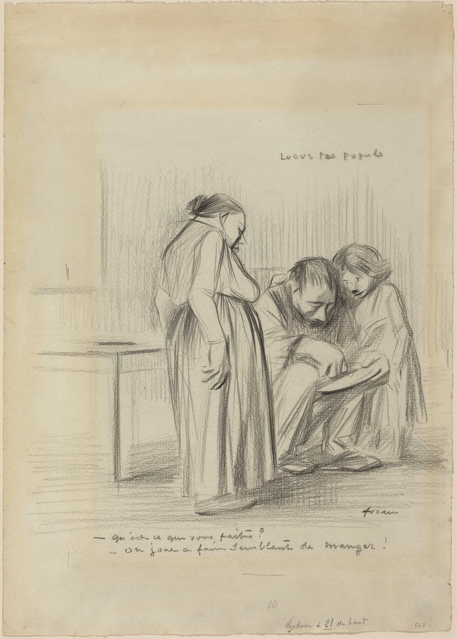 a) Játék a nép számára (előlap); b) Férfi feje (hátlap) alkotó: Jean-Louis Forain