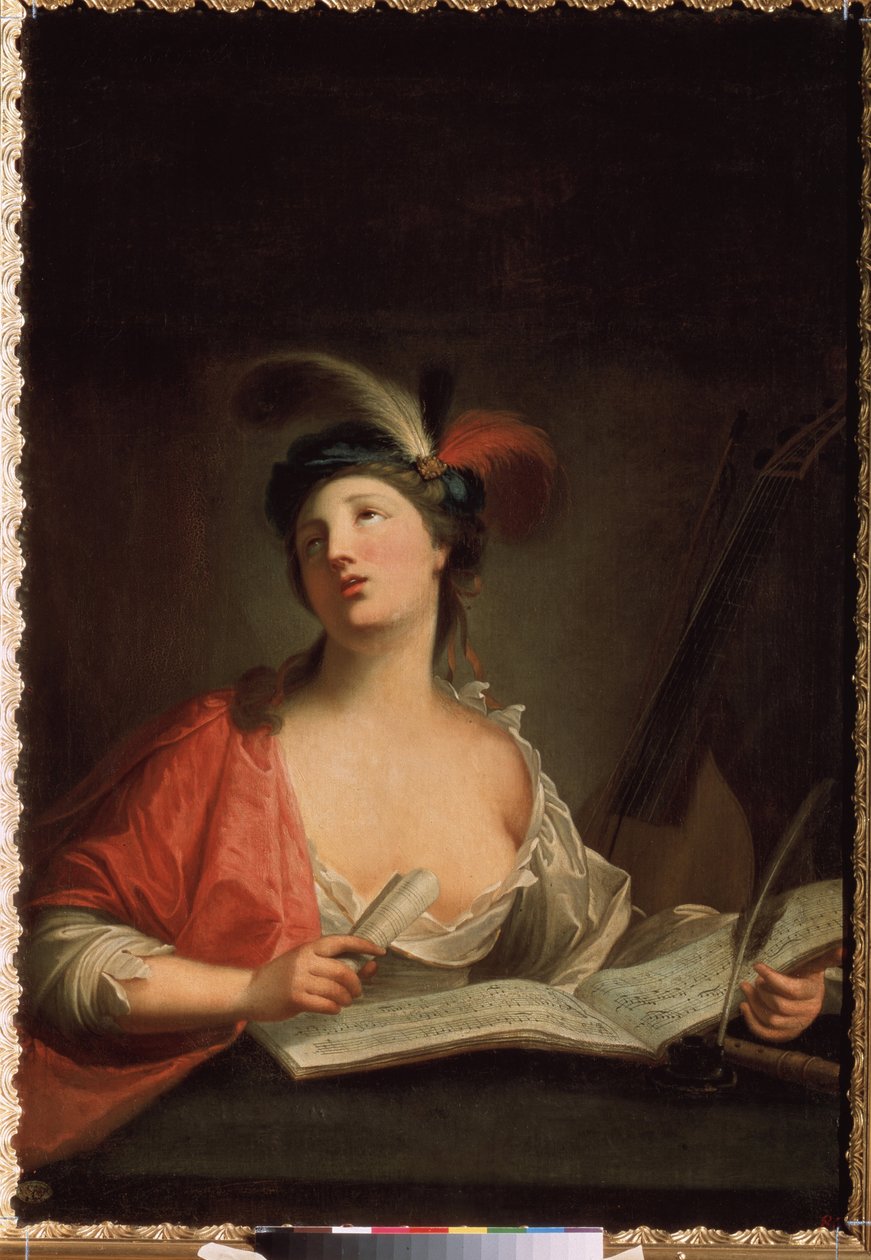 A zene allegóriája (A zene allegóriája). Jean Marc Nattier festménye (Jean-Marc Nattier alkotó: Jean Marc Nattier