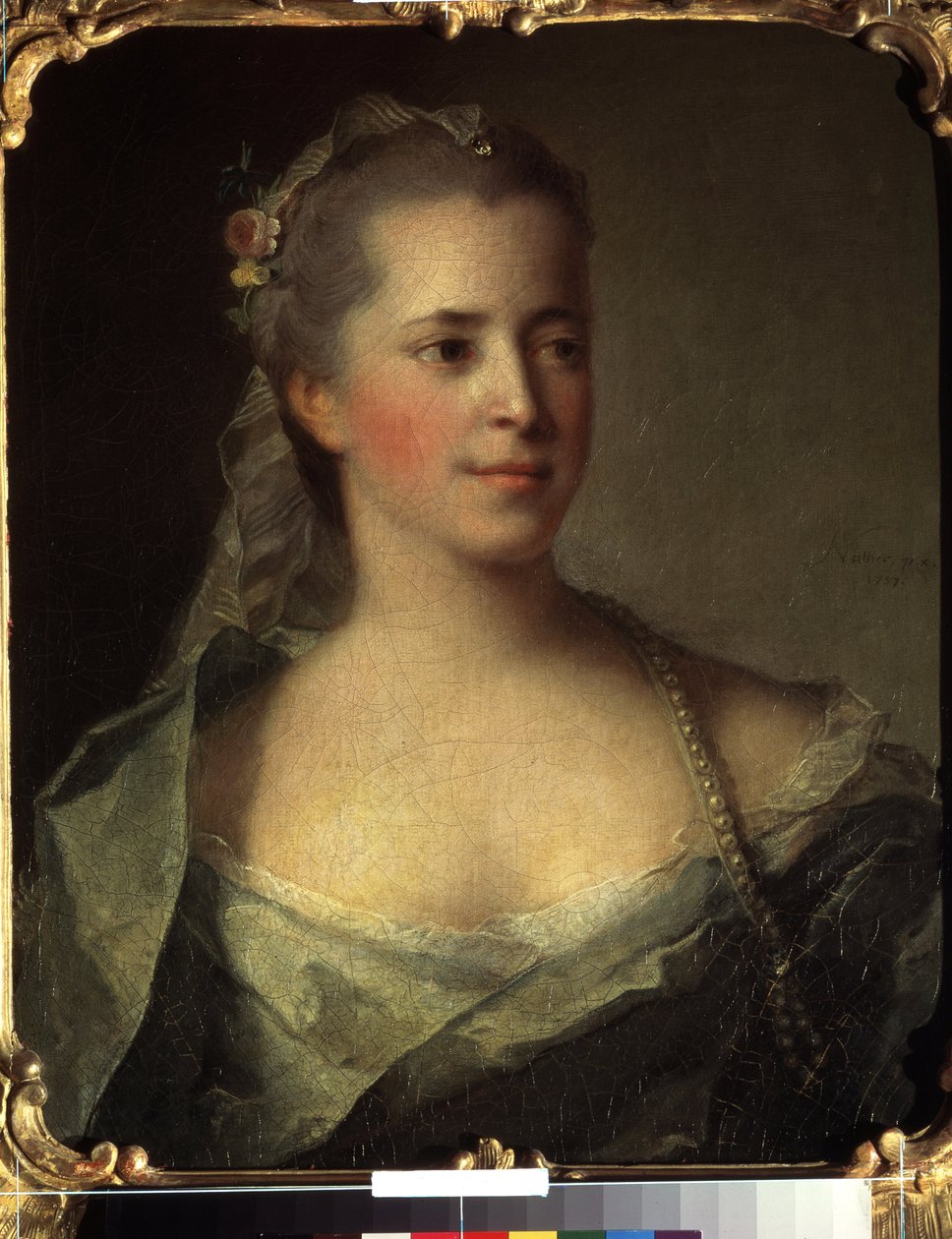 Egy nő portréja. (Hölgy portréja). Jean Marc Nattier festménye (Jean-Marc Nattier alkotó: Jean Marc Nattier