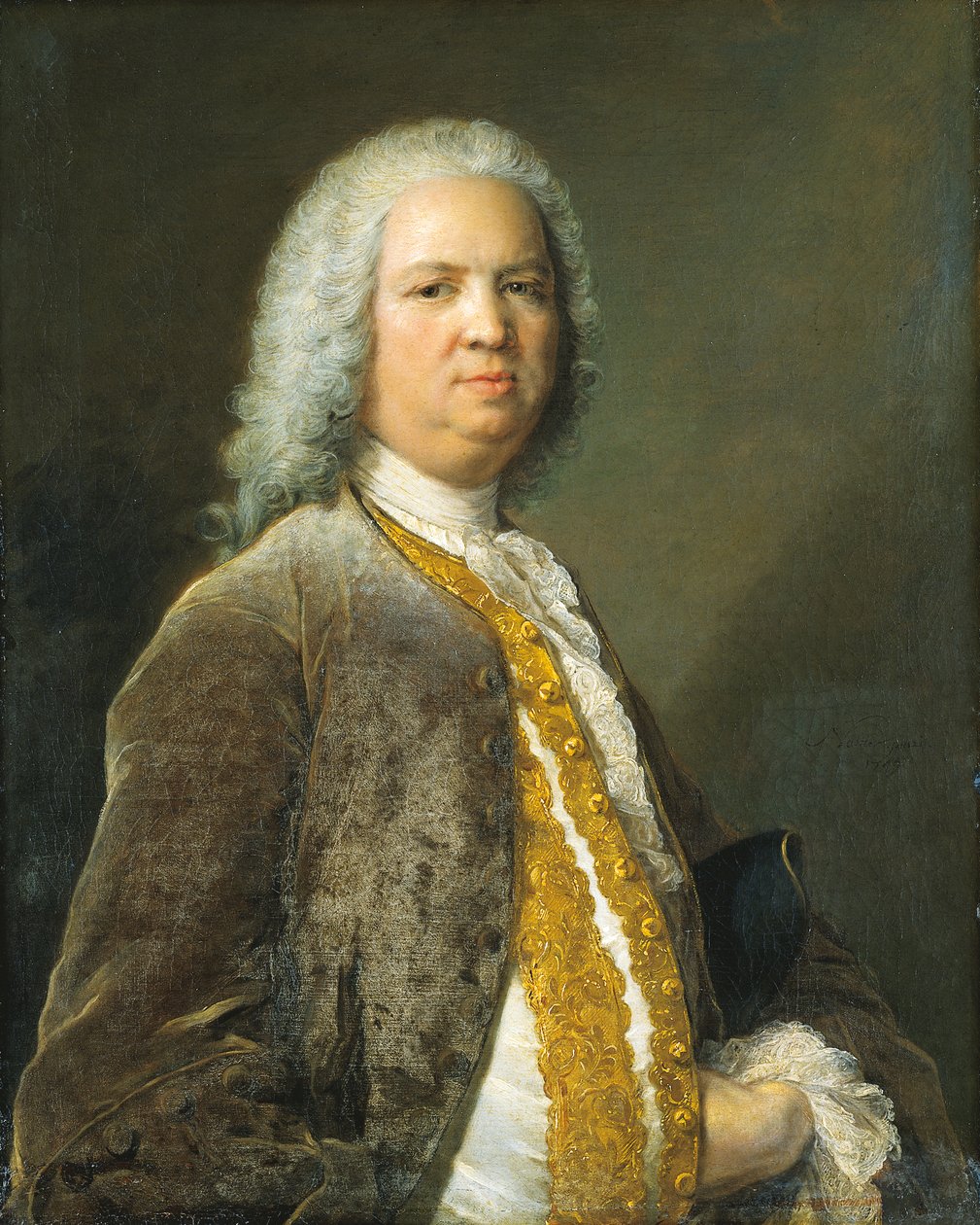 Johann Georg Leerse frankfurti bankár portréja alkotó: Jean-Marc Nattier