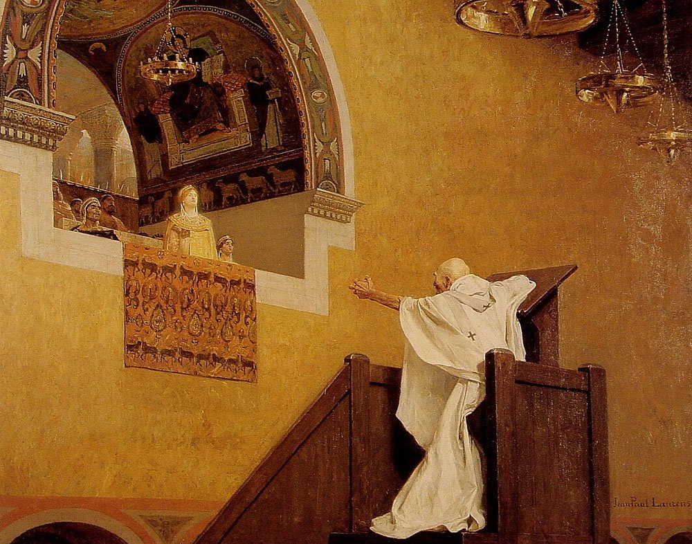 Chrysostom János és Eudoxia császárné alkotó: Jean Paul Laurens