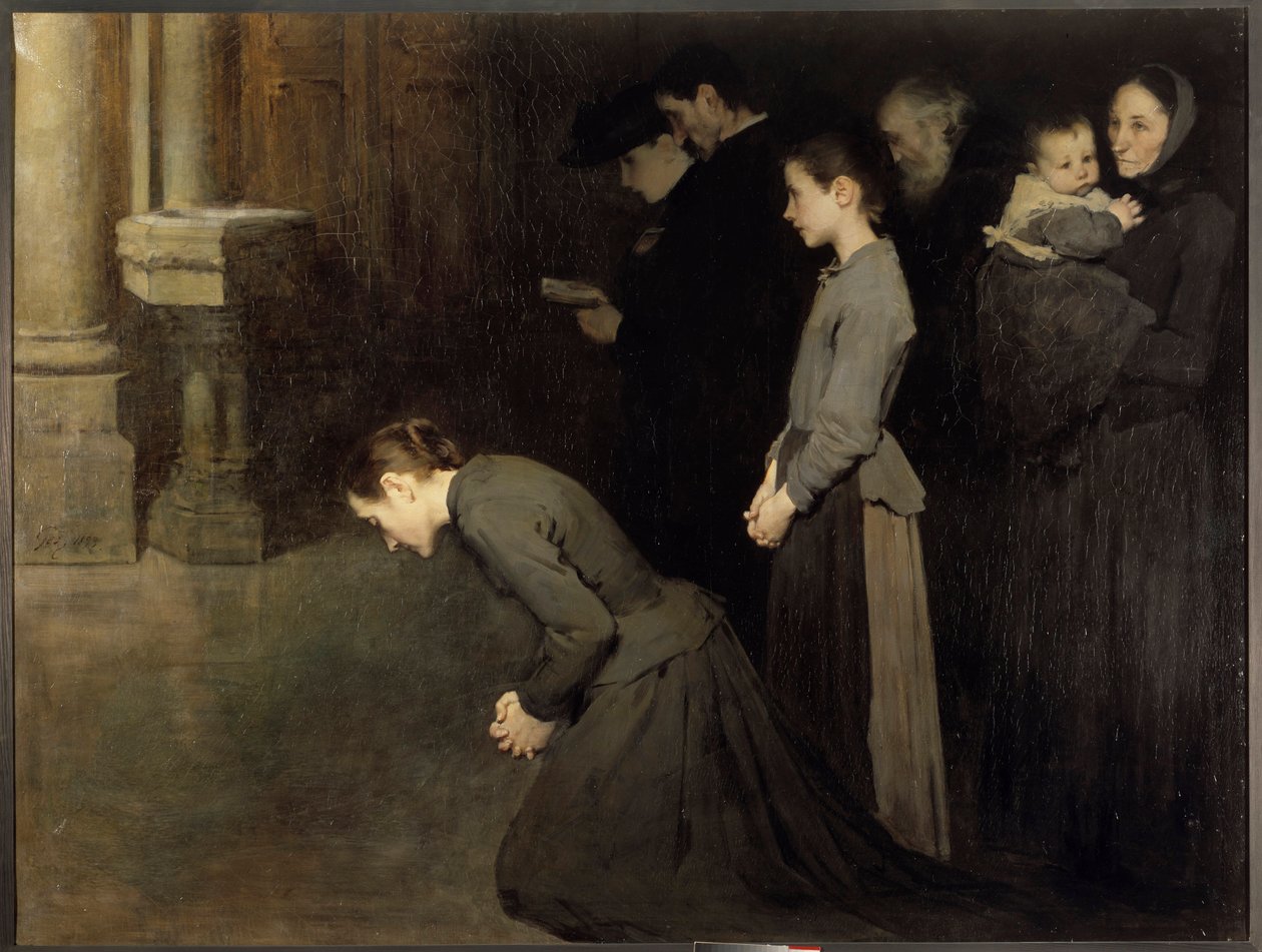 Az alázatos imája Jean Henri Geoffroy festménye dit Geo (1853-1924) 1893 V. 1,45x1,92 m Dijon, Musee des Beaux Arts alkotó: Jean Geoffroy