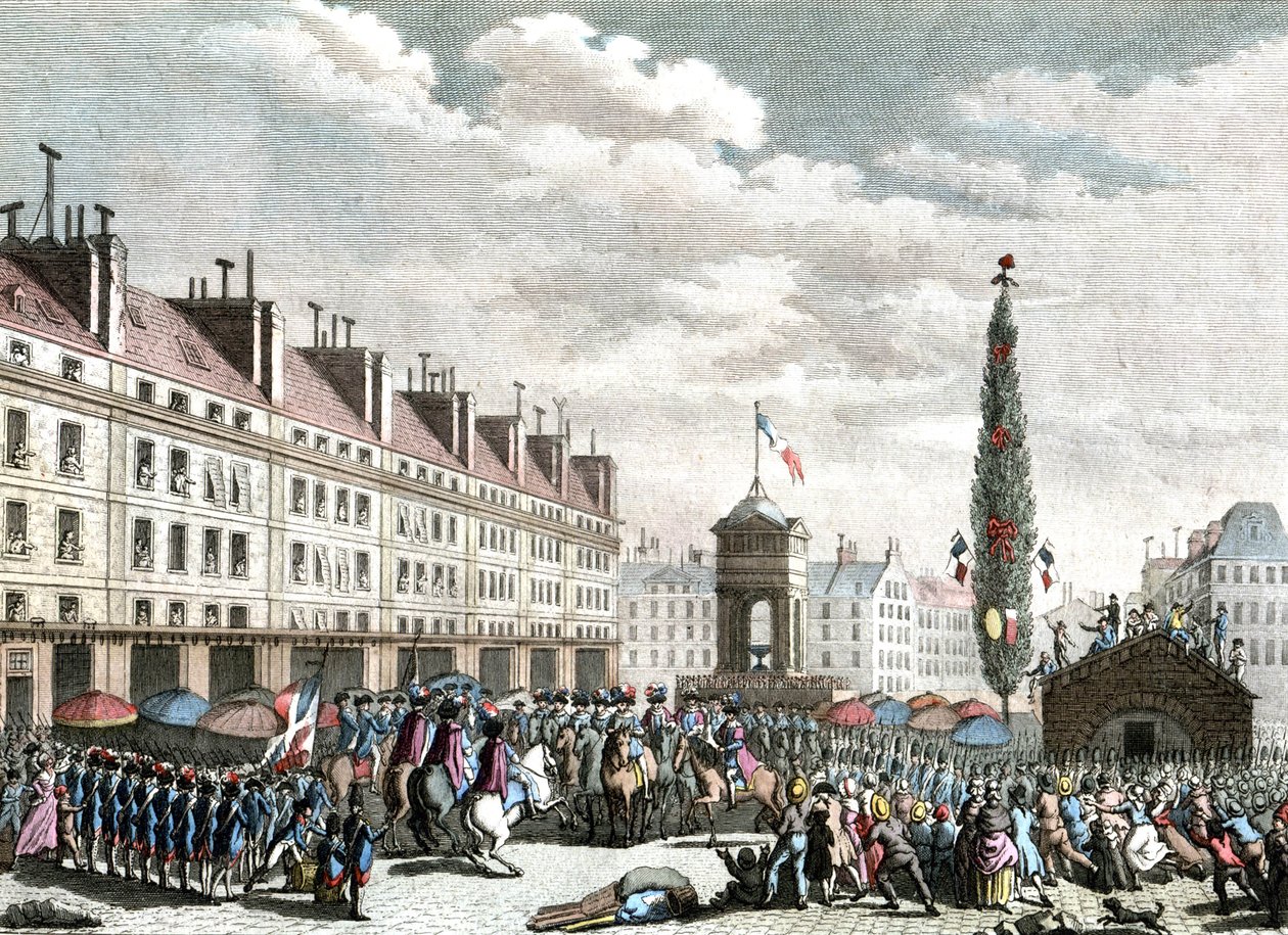 a francia alkotmány kihirdetése, 1791, 18. század vége (metszet) alkotó: Jean (after) Duplessis Bertaux