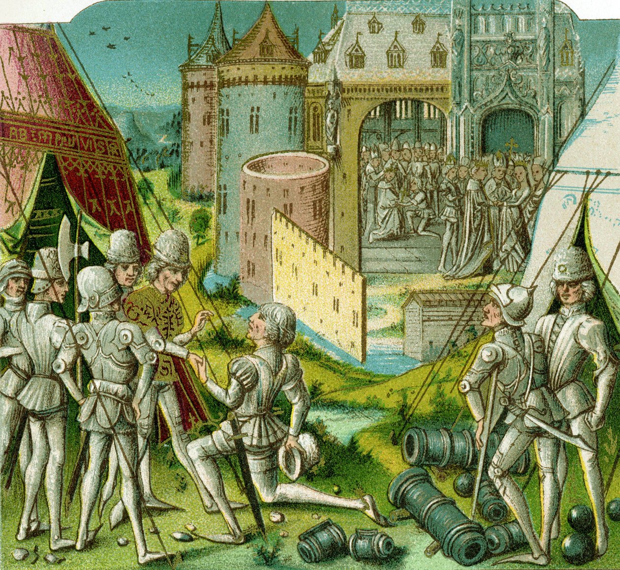 Brandenburgi Zsigmond márki (vagy luxemburgi, római római császár alkotó: Jean (after) Froissart