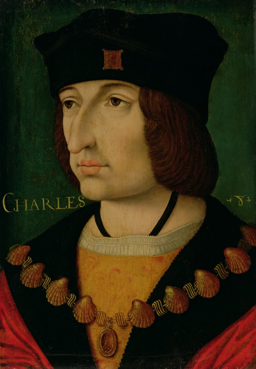 VIII. Károly (1470-98) francia király portréja (olaj, tábla) (lásd még 191337) alkotó: Jean (attr.to) Bourdichon
