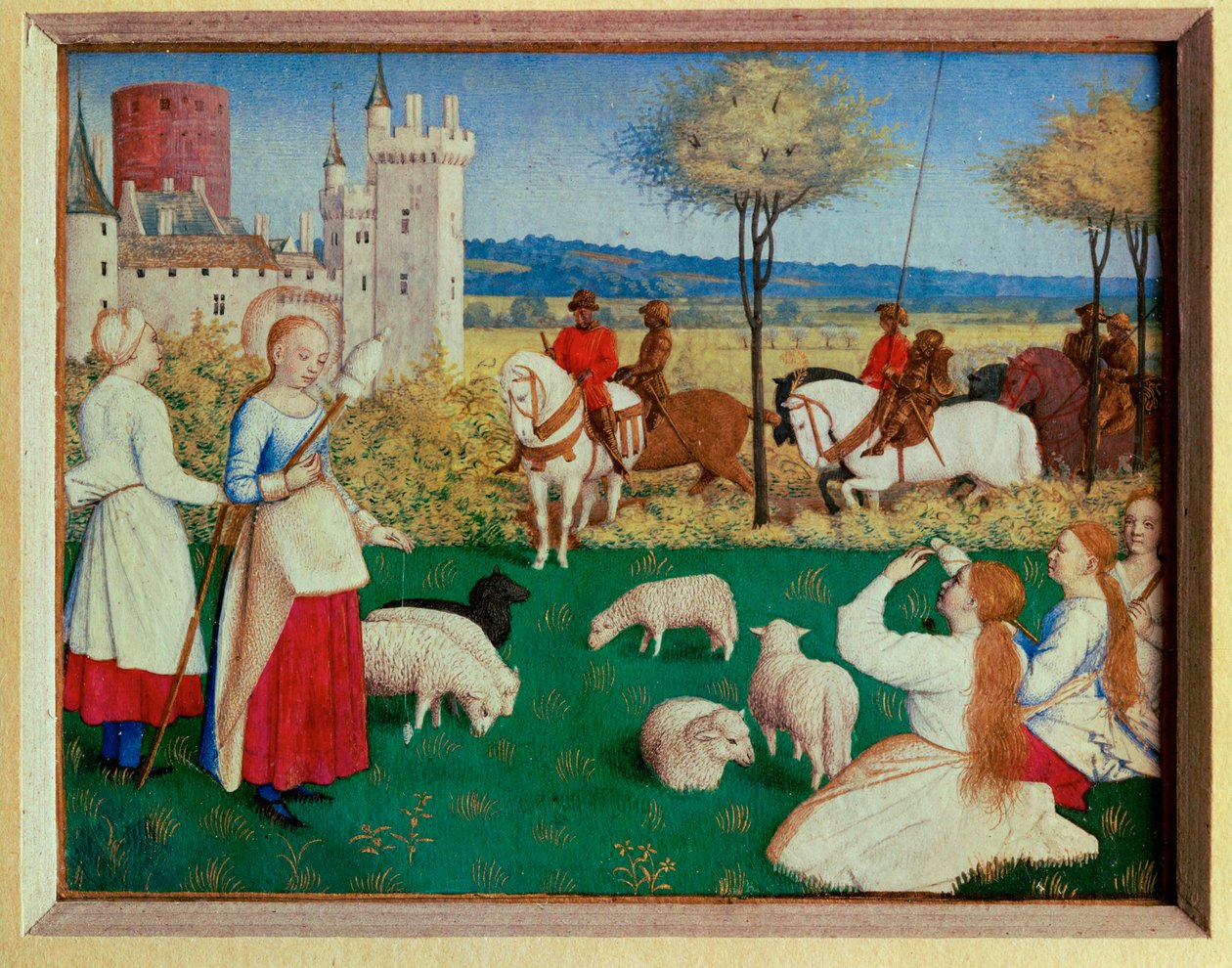 Etienne Chavalier órái: Szent Margit és Olybrius prefektus ... alkotó: Jean (style of) Fouquet