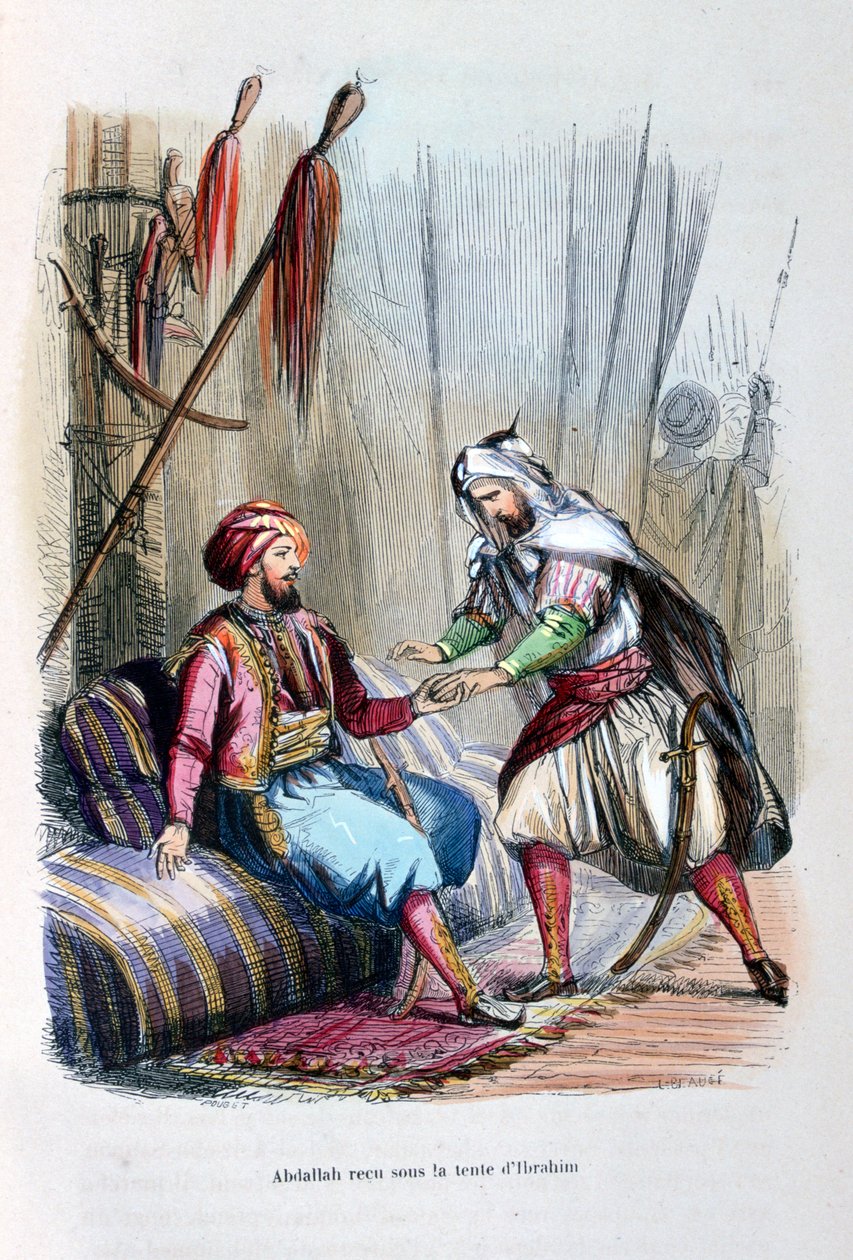 Abdullah fogadott Ibrahim pasa sátrában, 1818, c1847 alkotó: Jean Adolphe Beauce