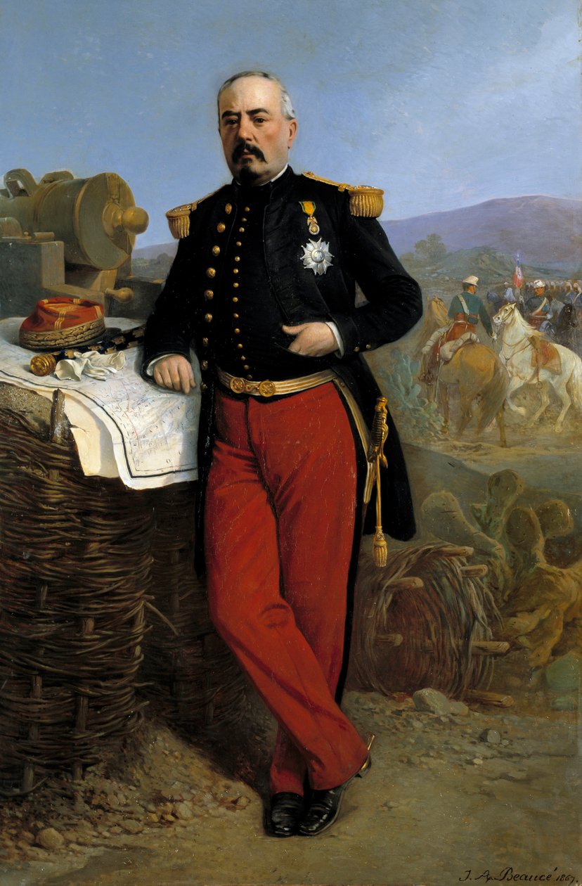 Achille Bazaine (1811-1888) a Birodalom marechalistája 1864-ben: Francois Achille Bazaine (Francois-Achille) portréja, aki a mexikói francia expedíciós haderő parancsnokát képviseli 1863 és 1867 között, Jean Adolphe Beauce festménye (187,18-187,188) alkotó: Jean Adolphe Beauce