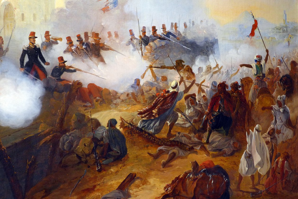 Lelièvre kapitány hősies védekezése Mazagranban (1840. február), részlet alkotó: Jean Adolphe Beauce