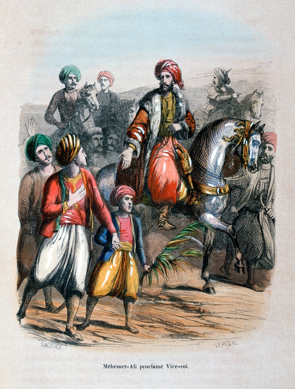 Mehmet Ali alkirálynak kikiáltott, 1805-1847 alkotó: Jean Adolphe Beauce