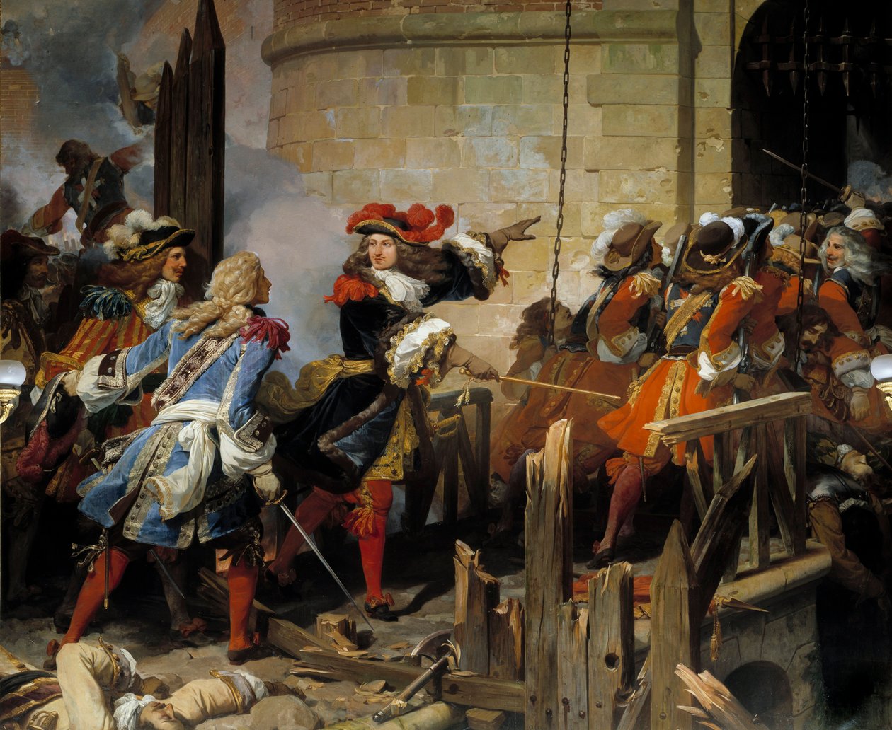 Valenciennes-t XIV. Lajos (1638-1715) megrohamozta 1677. március 17-én Vauban irányítja a katonai műveleteket. Jean Alaux dit le Romain (1786-1864) festménye 1837 V. 4,15x4,65 m - Valenciennes-t megrohamozta XIV. Lajos (1638-1715) 1677. március 17-én. Vaub alkotó: Jean Alaux