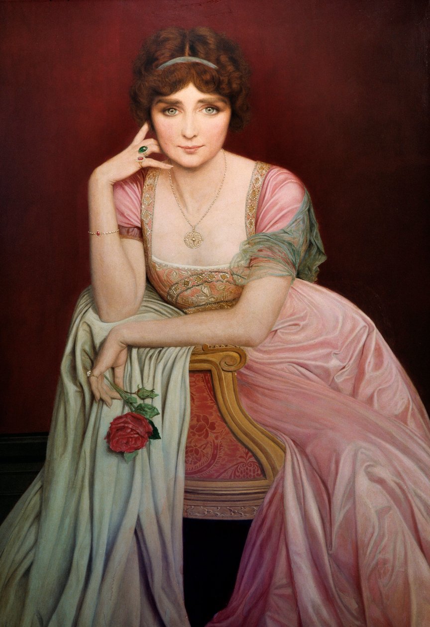 Jean Alex Coraboeuf (1870-1947) énekesnő portréja, Genevieve Vix (1879-1939) 1906 Nantes, Musee des Beaux Arts alkotó: Jean Alexandre Coraboeuf
