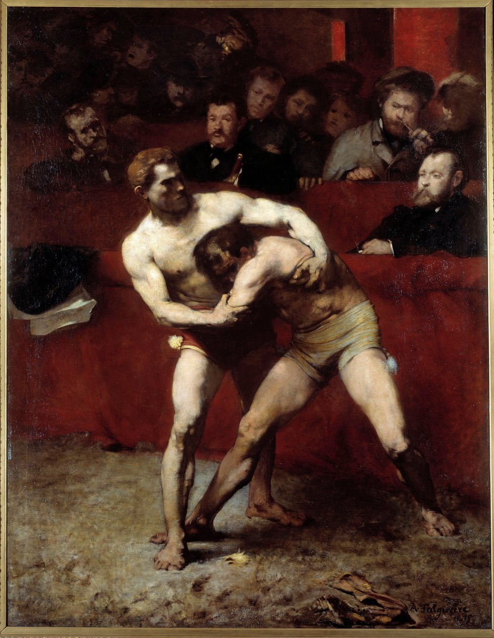Les wrestlers Painting d