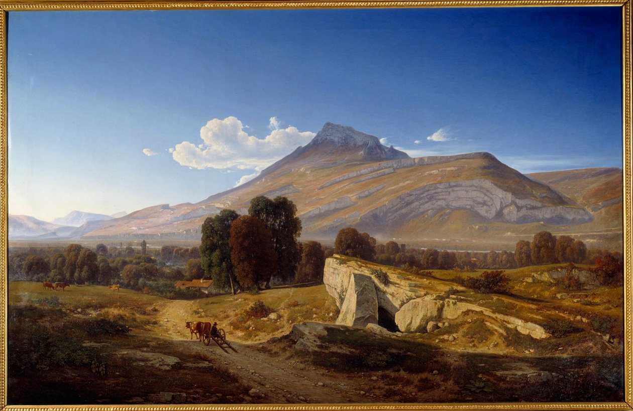 Kilátás az Isere-völgyre Saint Egreve-nél. Jean Alexis Achard (1807-1884) festménye alkotó: Jean Alexis Achard