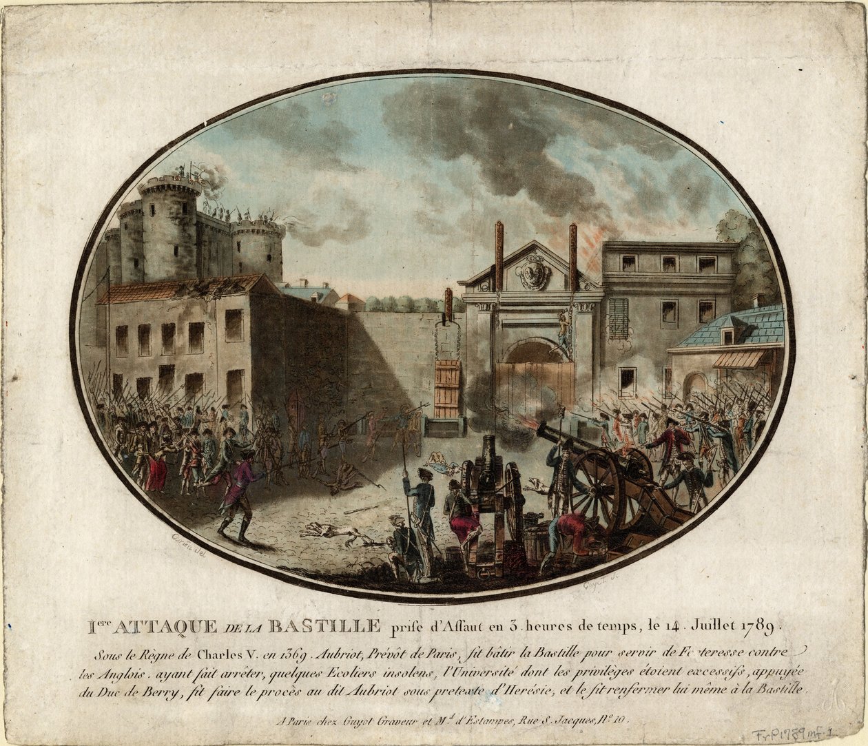 A Bastille megtámadása 1789. július 14-én alkotó: Jean Alexis Cornu