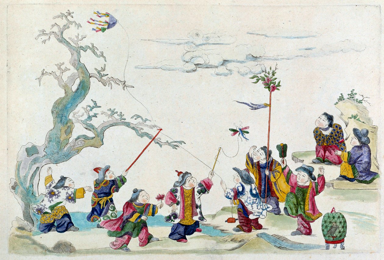 Rajz kínai vázából: fete. Jean Antoine Fraisse festménye (XVIII. század) alkotó: Jean Antoine Fraisse